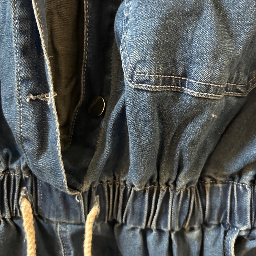 Fashion Nova Blue Denim Romper - Picture 3 of 4